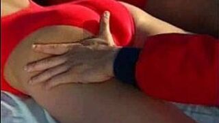 Busty swimsuit babes fucking - porn video