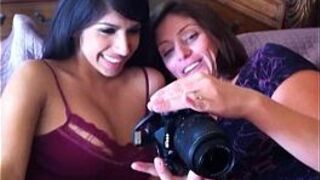 Horny milf and teen latina rubing their pussies - porn video