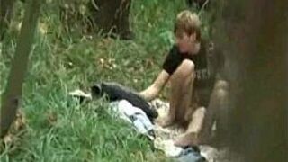 Couple cathed outdoor - porn video