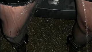 Pee in the chastity belt - porn video