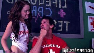 Blowjob for horny teacher - porn video