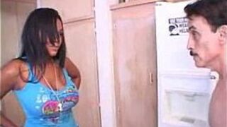 White dick in a black busty chick - porn video