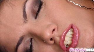 Give Me Pink Adorable brunette masturbation with big toy - porn video