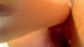 Putting the dildo on webcam - porn video