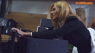 Hot Milf fucked in storage room to earn more money - porn video