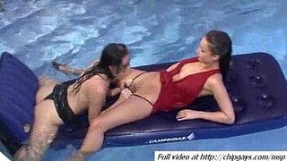 Group licking women in water - porn video